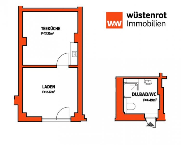 Berlin Büro oder Praxisfläche ebenerdig Erdgeschoss Straßenzugang, klimatisiert, kl.Pantryküche 26 m² Gewerbe mieten
