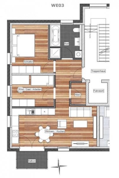 Altlandsberg Erstbezug! Helle 3-Zimmer-Wohnung mit Südbalkon, EBK, Aufzug und PKW-Stellplatz Wohnung mieten