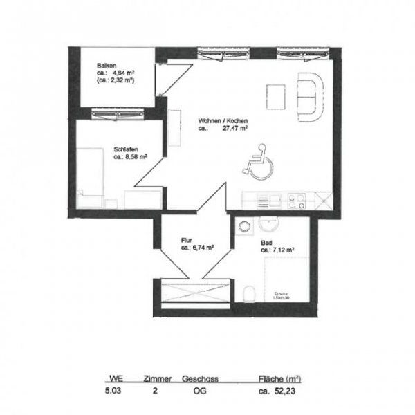 Schöneiche bei Berlin Barrierefrei - sofort einziehen! Helle, moderne 2-Zimmer-Wohnung mit Südbalkon in Schöneiche Wohnung mieten