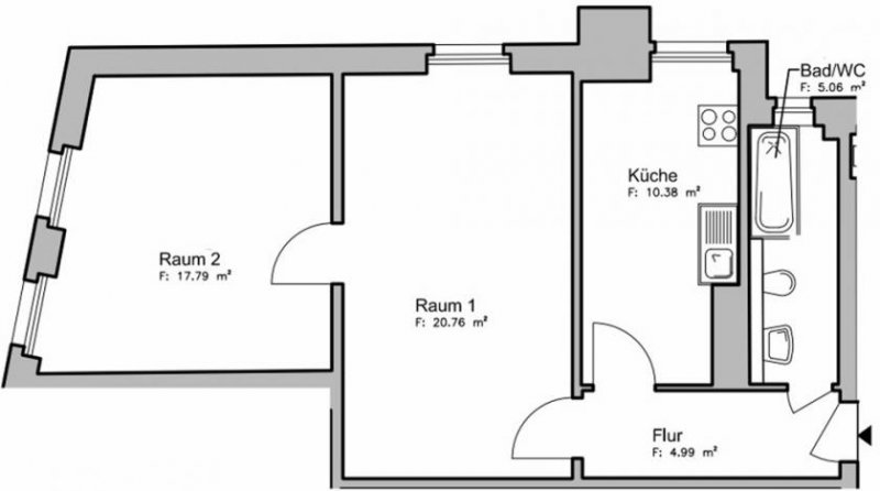 Eberswalde Attraktive 2-Zimmer-Wohnung in Eberswalde Wohnung mieten