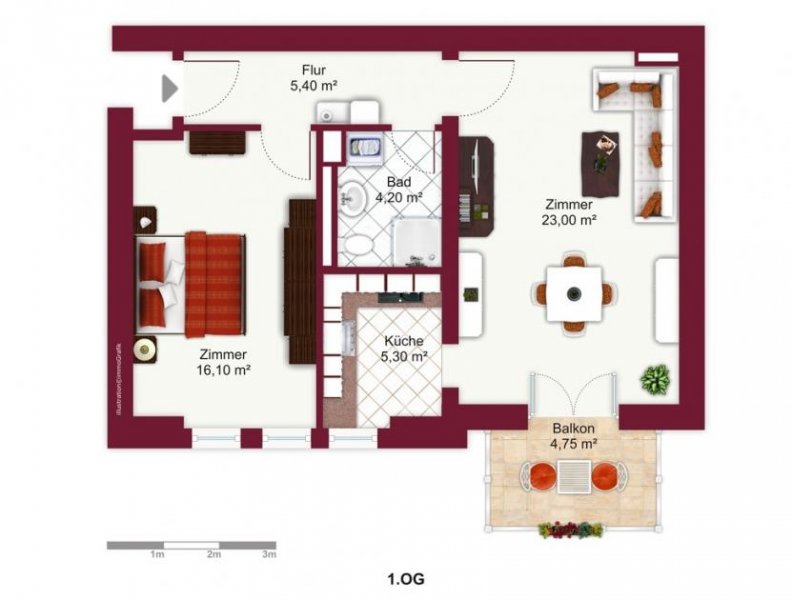 Eberswalde Schöne 2-Zimmer-Wohnung mit Balkon in Eberswalde Wohnung mieten