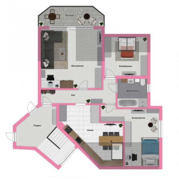 Buchholz (Landkreis Schaumburg) Gut geschnittene 3-Zimmer-Wohnung mit Balkon Wohnung mieten