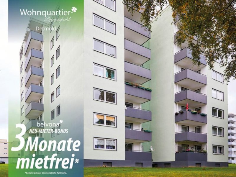 Detmold Nur bei belvona:3 Zi- Marmor-Luxuswohnung im Wohnquartier Poggenpohl!
Sie wohnen 3 Monate mietfrei! Wohnung mieten