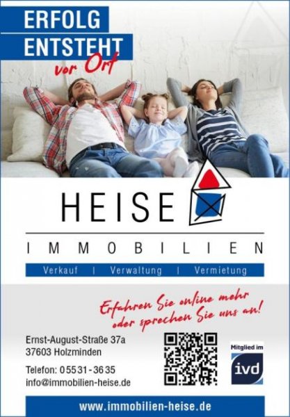 Holzminden 3,5-Zimmer-Mietwohnung mit Gartenabteil Wohnung mieten