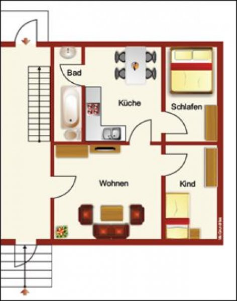 Rodersdorf 3-Zimmer-Wohnung Wohnung mieten