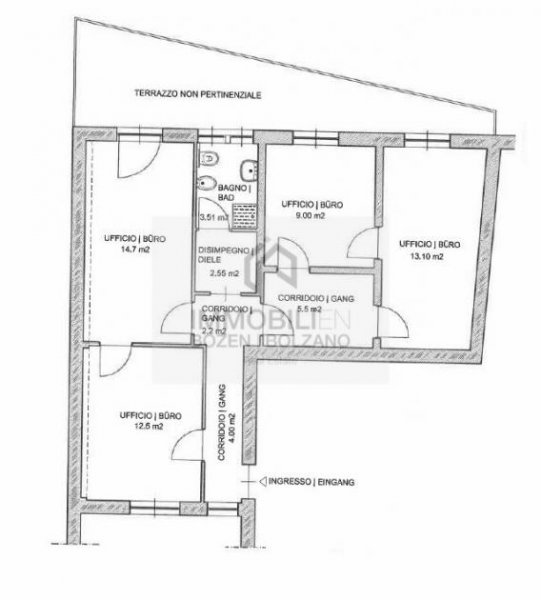 Bozen Büro in bester Zentrumslage zu vermieten Gewerbe mieten