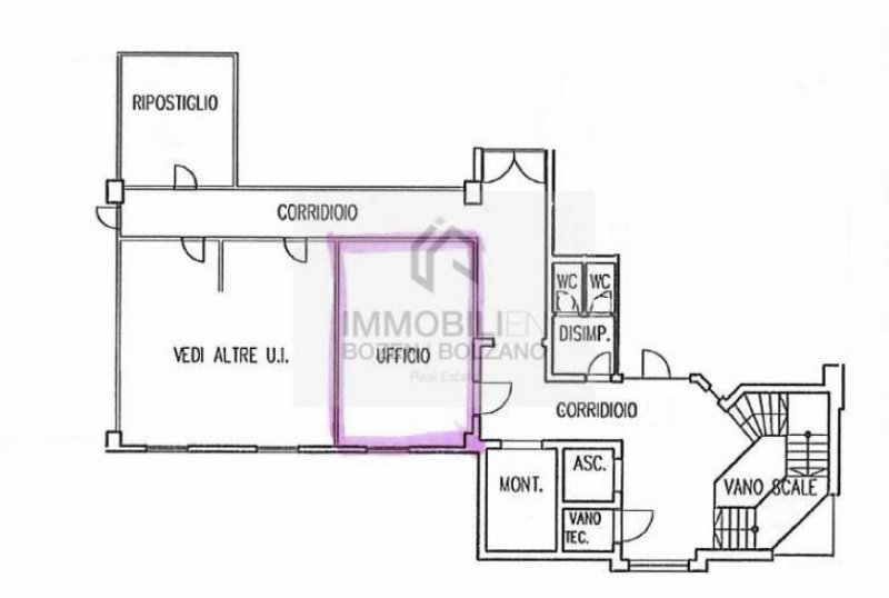 Bozen Kleines Büro in Bozen Süd zu vermieten Gewerbe mieten