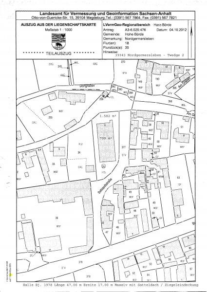 Nordgermersleben Gewerbeimmobilie zu verpachten / verkaufen ! Gewerbe mieten