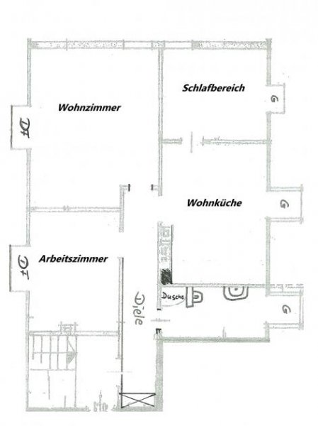 Ratingen Ratingen-Süd: Gemütliche 3-Zimmer-Dachgeschosswohnung mit EBK und Gartenmitbenutzung im Grünen Wohnung mieten