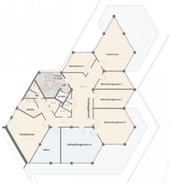 Ratingen Schlüsselfertige Praxis-/Therapiefläche mit Weitblick, Aufzug und Parkplätzen Gewerbe mieten