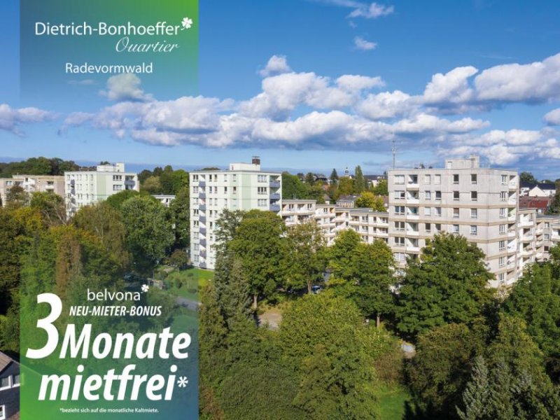 Radevormwald Nur bei belvona: 3 Zi- Ahorn-Luxuswohnung im Dietrich-Bonhoeffer Quartier!
3 Monate mietfrei! Wohnung mieten