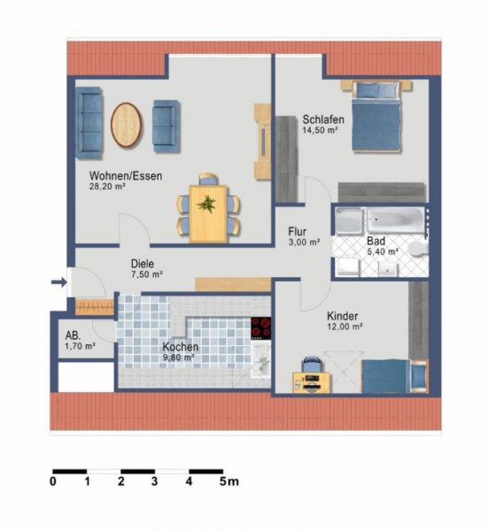 Essen Dachgeschosswohnung in Essen zu vermieten. Wohnung mieten