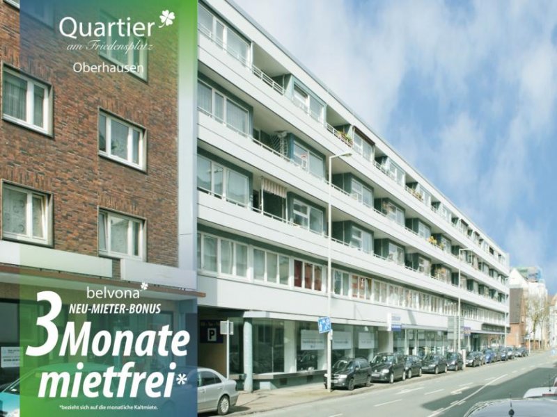 Oberhausen 3 Monate mietfrei: Frisch sanierte 2 Zimmer-Marmor-Luxuswohnung im „Quartier am Friedensplatz“ Wohnung mieten
