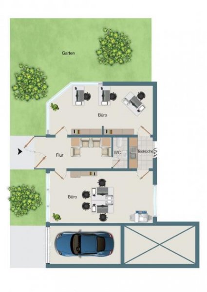 Emmerich am Rhein Emmerich: Gewerbeeinheit in Vrasselt – ideal als Ladenlokal oder Büro Gewerbe mieten