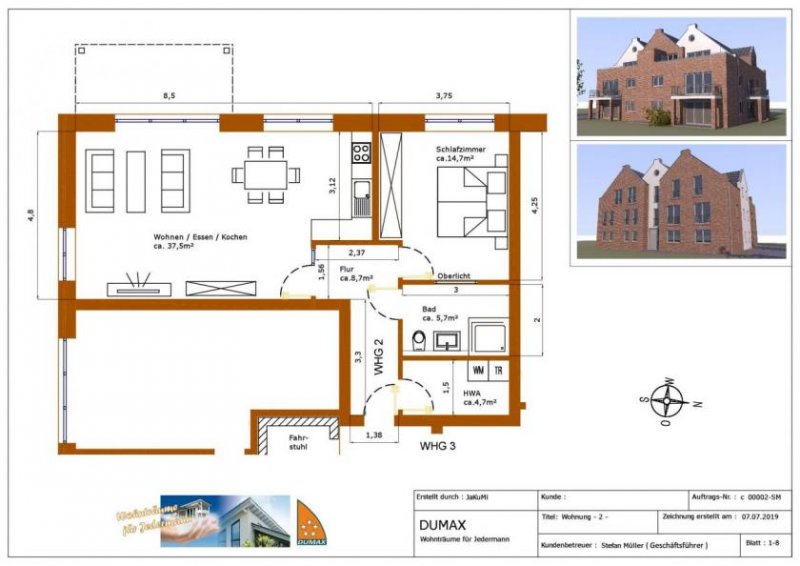 Diepholz DUMAX*****Diepholz Special: Neubau Wohnung auf der Willenberger Meile (EG-Whg. 2) ab ca. Mai 2020 Wohnung mieten