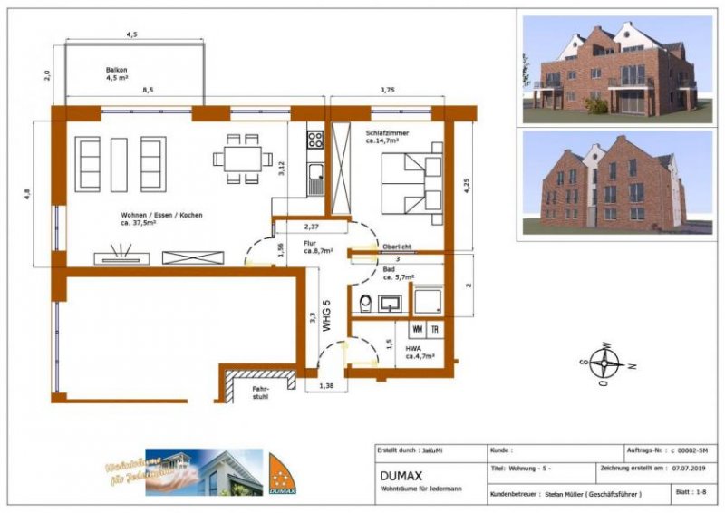 Diepholz DUMAX*****Diepholz Special: Neubau Wohnung auf der Willenberger Meile (OG-Whg. 5) ab ca. Mai 2020 Wohnung mieten