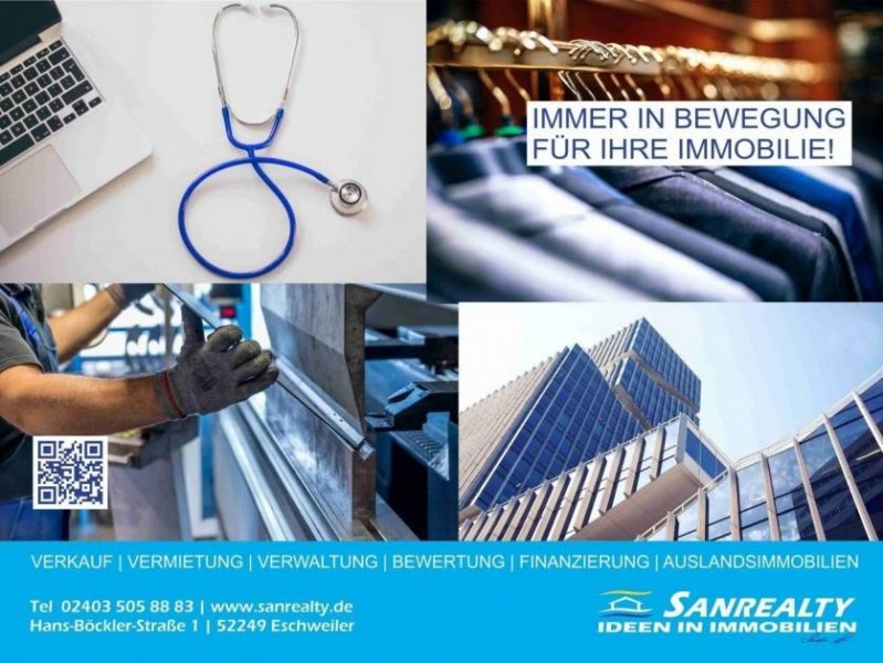 Aachen SANREALTY | Büro- und Hallenflächen mit großem Außengelände und ausgezeichneter Sichtbarkeit in Aachen-Brand Gewerbe