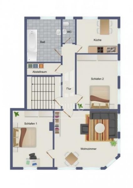 Mülheim (Mosel) *** Helle renovierte 3-Raum-Wohnung - zentral gelegen *** Wohnung mieten