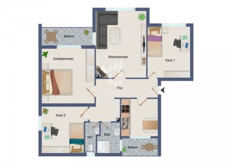 Traben-Trarbach Helle Wohnung inkl. 2 Balkonen - 177 OG Wohnung mieten