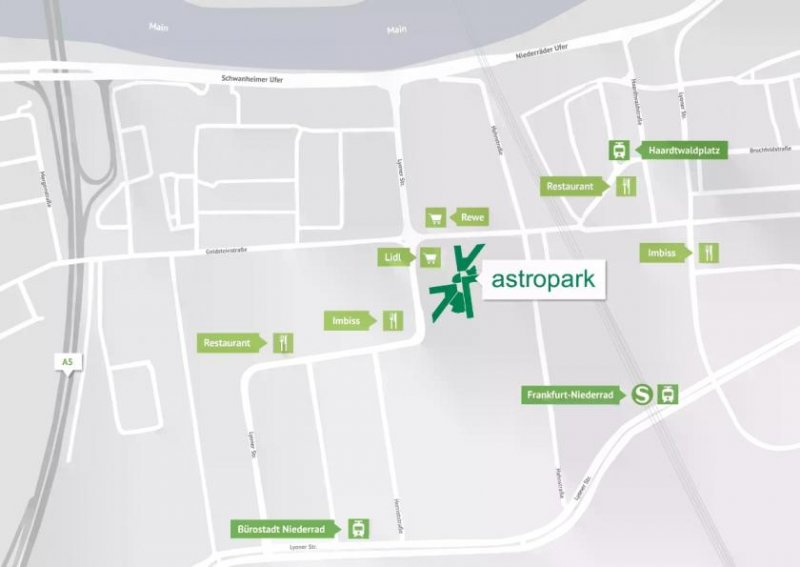 Frankfurt am Main ATIK: Attraktive Büroflächen im Astropark Gewerbe mieten