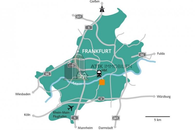 Frankfurt am Main ATIK: Attraktive Büroeinheiten mit viel Tageslicht - provisionsfrei Gewerbe mieten