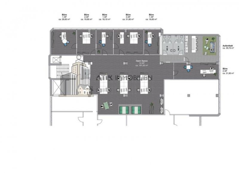 Dreieich ATIK: Attraktive Büroflächen mit Dachterrassen und Loft-Ambiente in Dreieich Gewerbe mieten