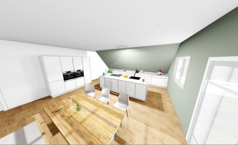 Elsenfeld DIETZ: 4-Zimmer-Wohnung mit Penthauscharakter und neuer Einbauküche, Tiefgarage im Energiesparhaus! Wohnung mieten