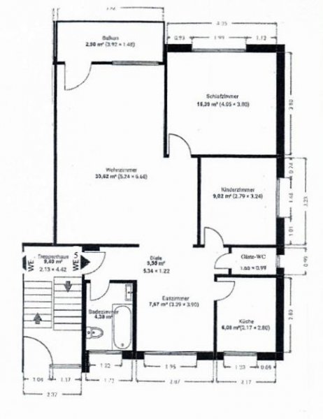 Trebur 3-Zimmer-Obergeschoß-Wohnung (neu saniert) mit Balkon und Stellplatz in ruhiger Lage Wohnung mieten