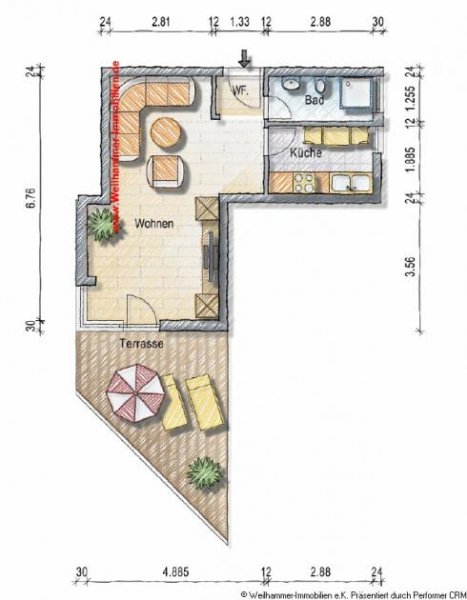 Saarbrücken Renoviert, mit Sonnenterrasse und Einbauküche --neues BAD mit Fenster-- Wohnung mieten