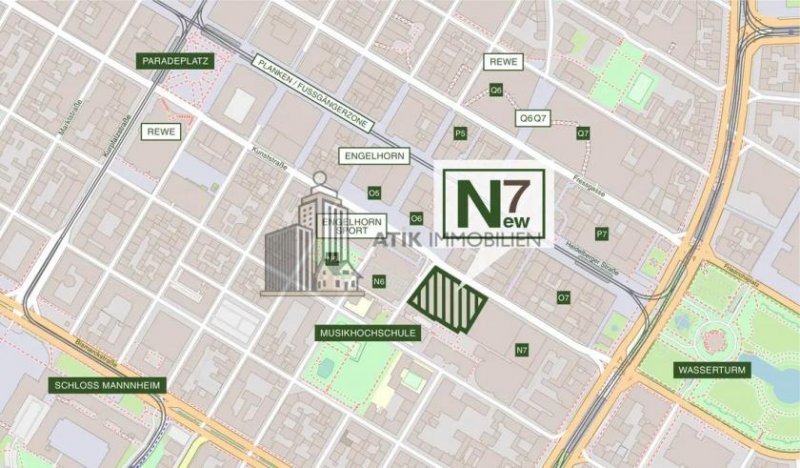 Mannheim ATIK: Topmoderne Büro- und Praxisflächen im NEW 7 Gewerbe mieten