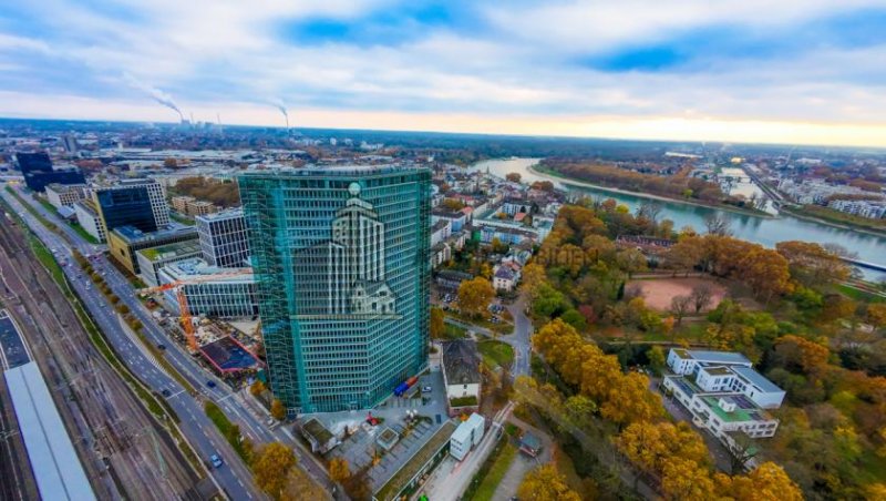 Mannheim ATIK: Exklusivität mit atemberaubendem Panorama - Repräsentative Büroflächen im Victoria-Turm Gewerbe mieten