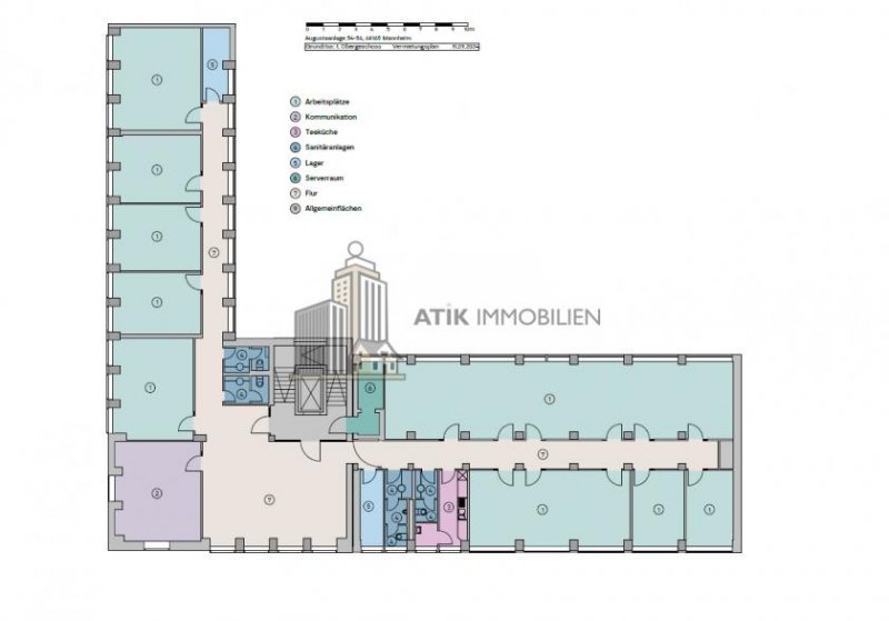 Mannheim ATIK: Moderne, lichtdurchflutete Büroflächen in repräsentativem Gebäude - provisionsfrei Gewerbe mieten
