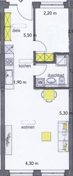 Muggensturm Gemütlich: Helles Appartement mit Stellplatz und Küche Wohnung mieten