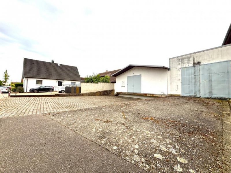 Steinmauern Platz ohne Ende: Trockenhalle mit Außenfläche, Stellplätzen und Laderampe Gewerbe mieten