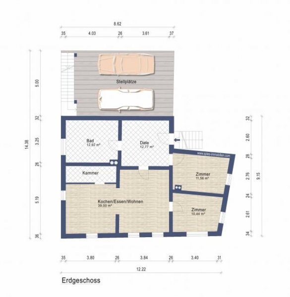 Baden-Baden Großzügige 3-Zimmer-Wohnung in einem denkmalgeschützten Gebäude in Baden-Baden - Haueneberstein Wohnung mieten