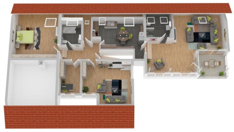 Niedereschach Wunderschöne Dachwohnung mit zwei Dachterrassen & Garage in Niedereschach Wohnung mieten