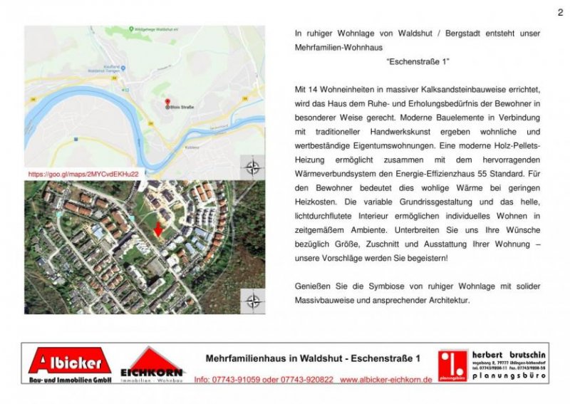 Waldshut-Tiengen Waldshut-Bergstadt: 2 Zimmerwohnung 1. Obergeschoss mit Balkon ca. 61m² mit Lift zu vermieten Wohnung mieten