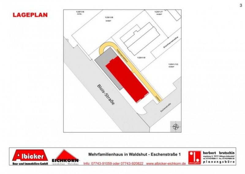 Waldshut-Tiengen Waldshut-Bergstadt: 2 Zimmerwohnung 1. Obergeschoss mit Balkon ca. 61m² mit Lift zu vermieten Wohnung mieten