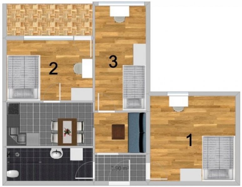 München Gemütliche, möblierte 3-Zimmer-Wohnung am Kieferngarten zu vermieten Wohnung mieten