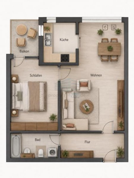 München Wunderschöne 2 Zimmer Wohnung an der Balanstrasse mit gemütlichem Balkon zum Innenhof Wohnung mieten