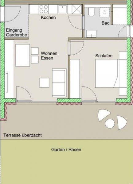 Leutkirch im Allgäu Hochwertige 2-Zi-Wohnung mit überdachter Terrasse in bester Lage von Leutkirch zu vermieten Wohnung mieten