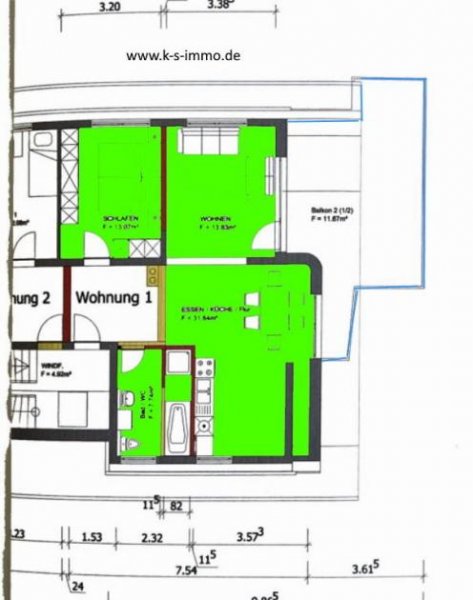 Vöhringen Erstbezug nach Sanierung - 2,5 Zi.DG-WHG mit Gr.Balkon zur Miete in Vöhringen ! Wohnung mieten