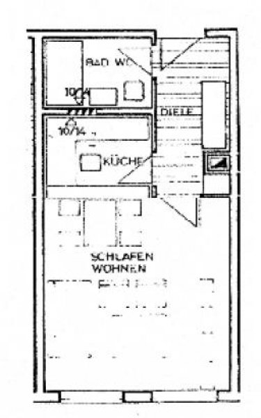 Nürnberg N-St. Lorenz: 1-Zi-Whg. (2. OG oh. Lift), Duschbad, Küche teilmöbl., mitten in der Altstadt Wohnung mieten