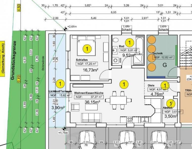 Adelsdorf (Landkreis Erlangen-Höchstadt) 2 Zi. Neubauwohnung (Nr. 1) im UG (ebenerdig) mit Terrasse Wohnung mieten