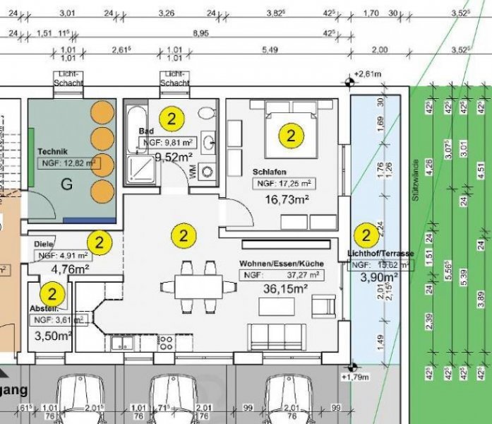 Adelsdorf (Landkreis Erlangen-Höchstadt) 2 Zi. Neubauwohnung (Nr. 2) im UG (ebenerdig) mit Terrasse Wohnung mieten