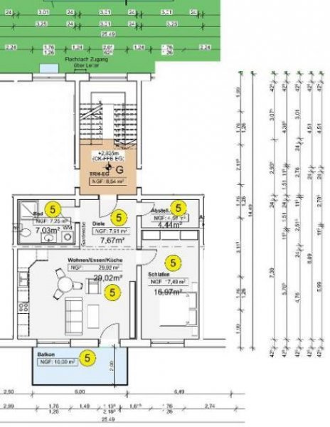 Adelsdorf (Landkreis Erlangen-Höchstadt) 2 Zi. Neubauwohnung (Nr. 5) im EG mit Balkon Wohnung mieten
