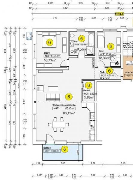 Adelsdorf (Landkreis Erlangen-Höchstadt) 3 Zi. Neubauwohnung (Nr. 6) im OG mit Balkon Wohnung mieten