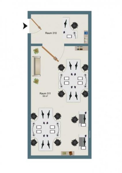 Suhl Helle 2-Zimmer-Bürofläche mit Tiefgaragenplätzen in Suhl.
Glasfaseranschluss vorhanden!! Gewerbe mieten