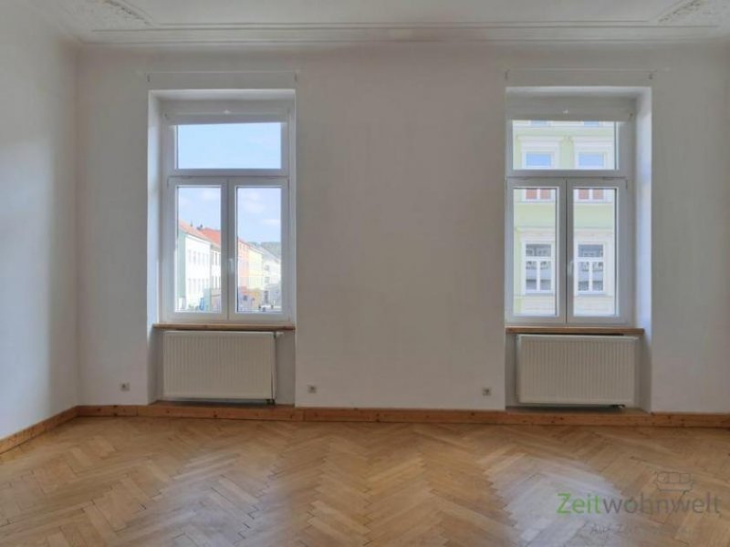 Meiningen (12403_01) MGN: helle 2-Raum-Wohnung mit Parkett, Holzdielung, Stuckdecken, Balkon und Einbauküche in der Innenstadt Wohnung
