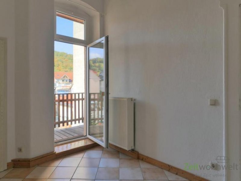 Meiningen (12403_01) MGN: helle 2-Raum-Wohnung mit Parkett, Holzdielung, Stuckdecken, Balkon und Einbauküche in der Innenstadt Wohnung